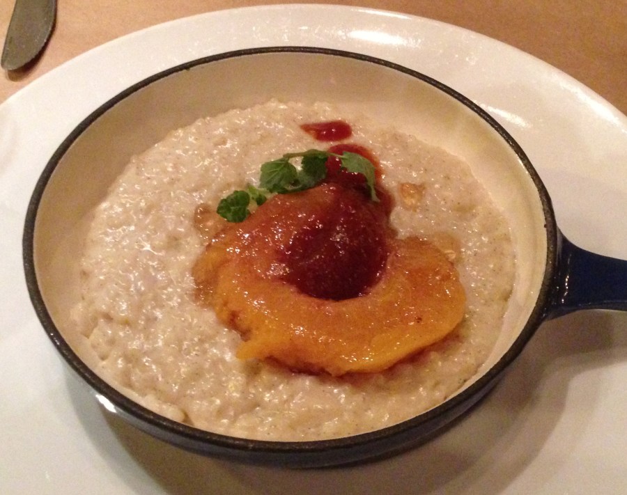 Rice pudding, served warm.