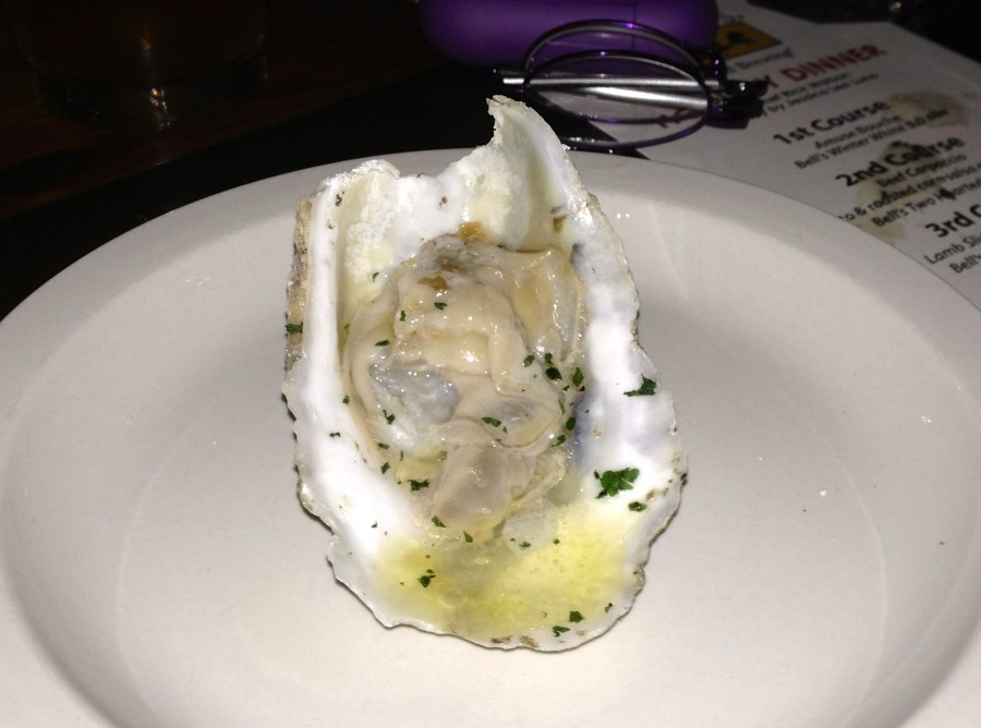 This oyster was grilled.
