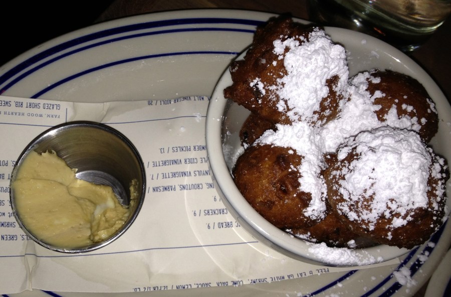 They look like beignets, but they are really hush puppies.