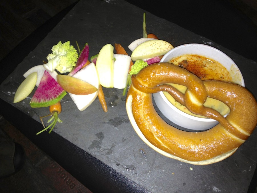 Look at all of the fun things to dip into the cheese.