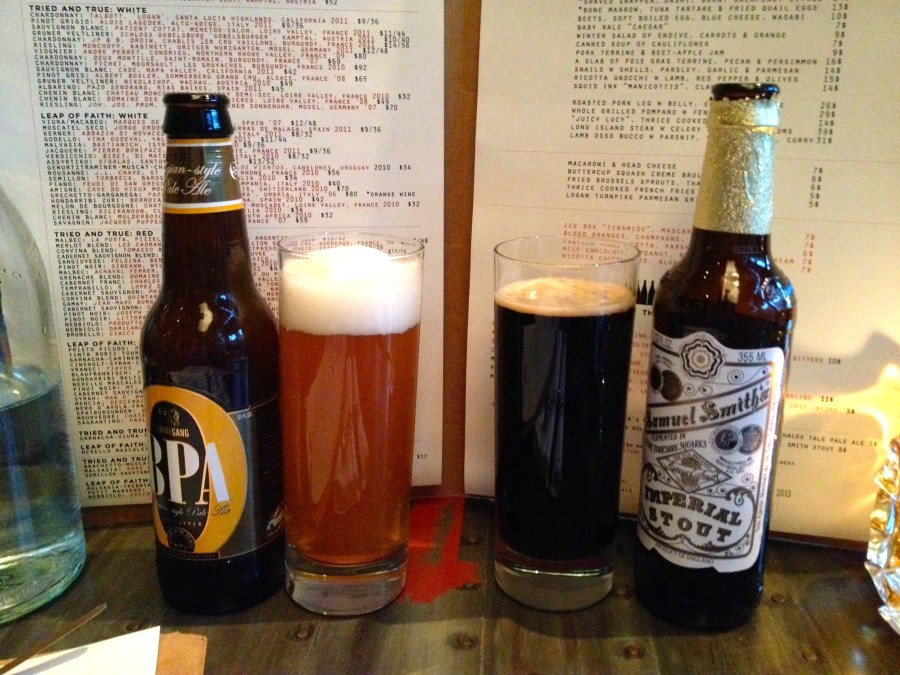 Cold beers for a cold night.