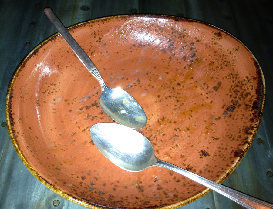 Dessert after. It was so good, we scraped the color off the plate!