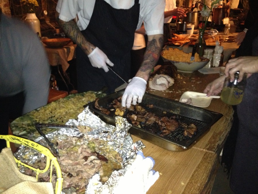 Pulled pork, pork belly and pork tenderloin.  The best dish of the night.