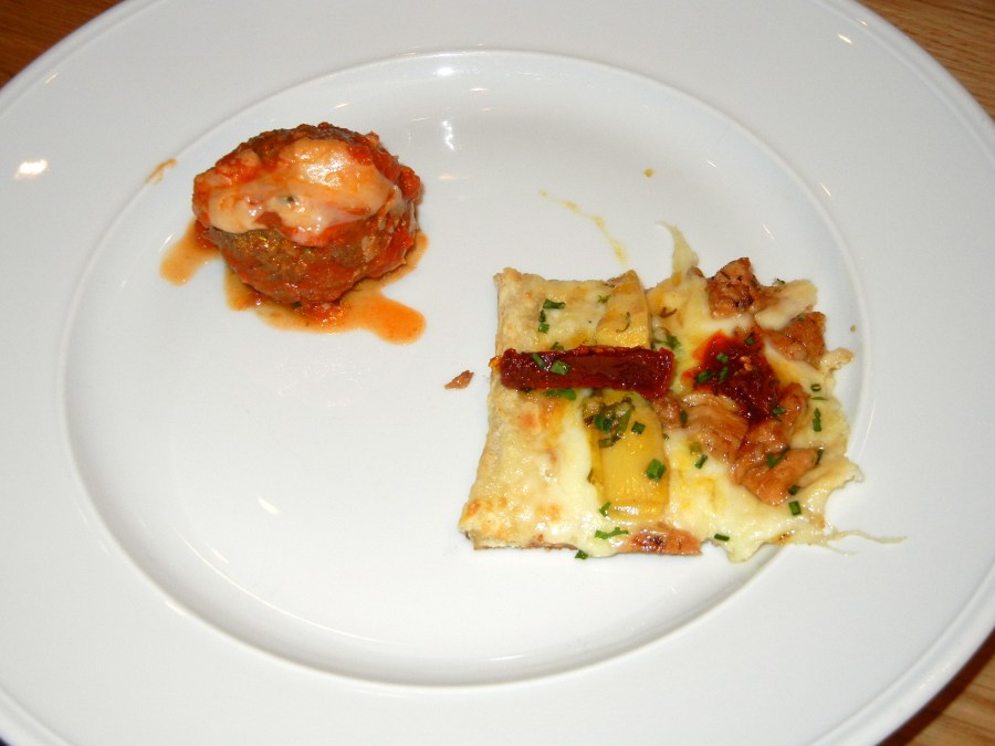 There's a lot of room on the plate, but no room in my stomach.