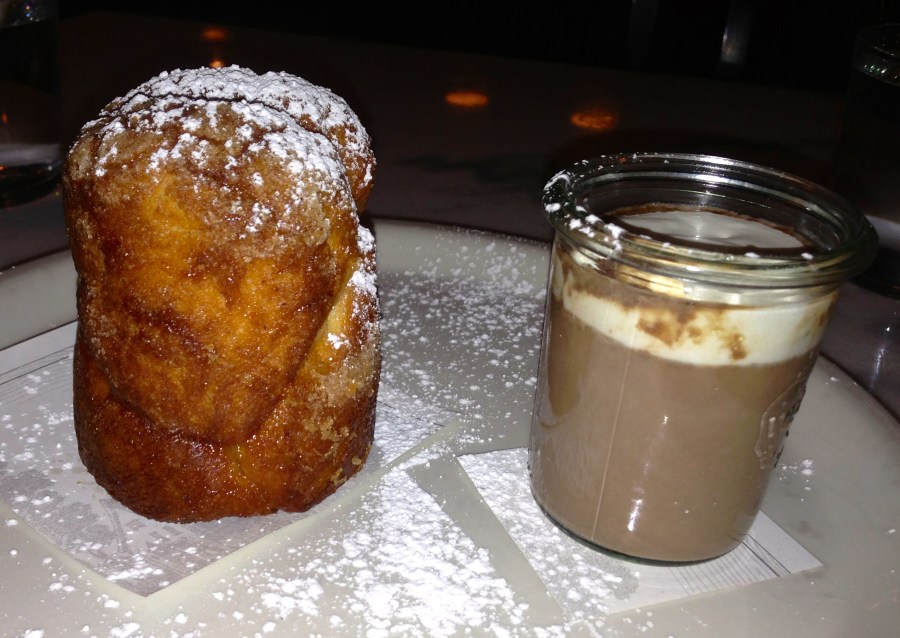 Monkey bread and hot chocolate.