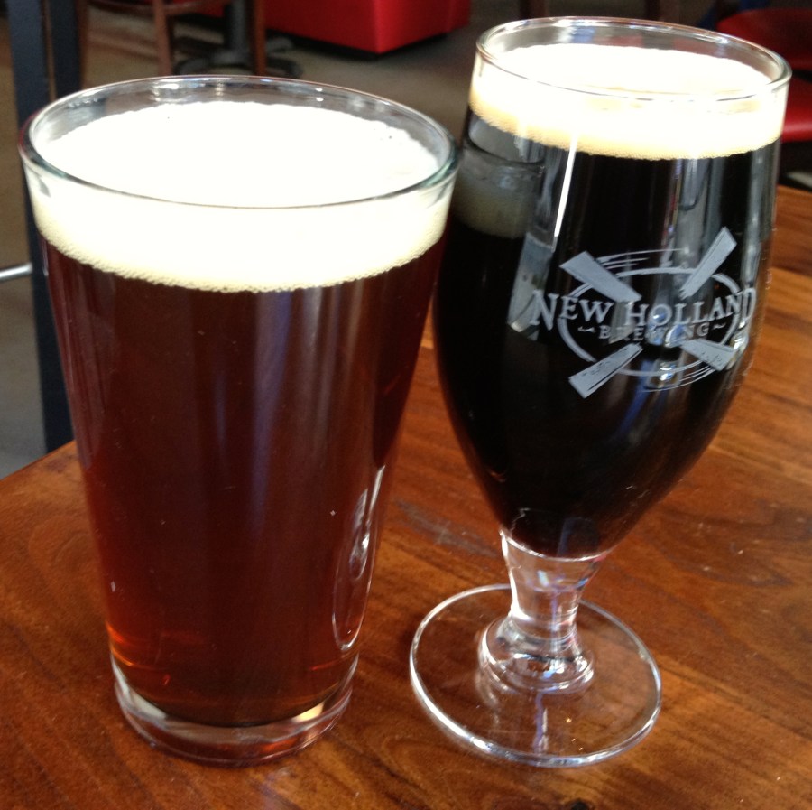 Red Hare Watership Brown and New Holland Dragon's Milk.  Thirsty?