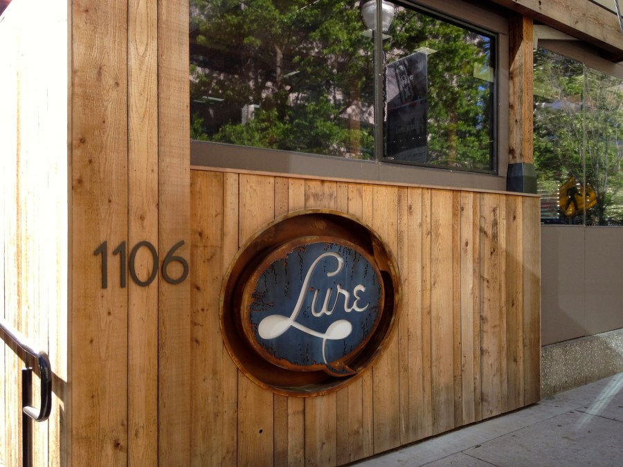 The restaurant "lures" us in.