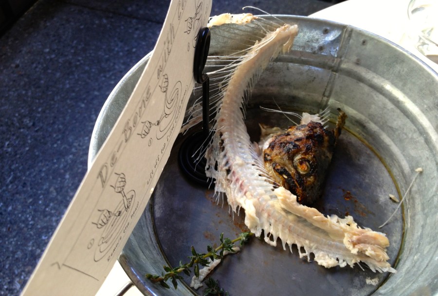 No bones about it.  The only part of the trout we didn't eat.