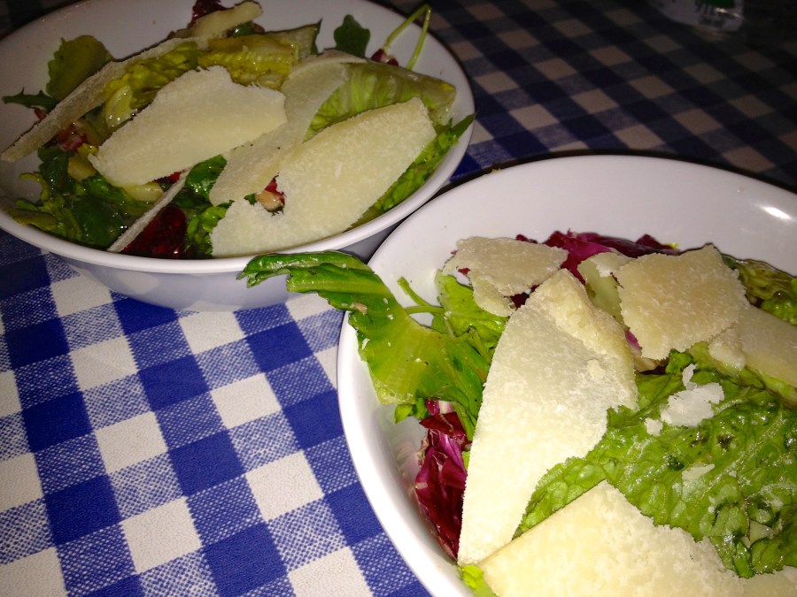 Salad with Italian dressing.