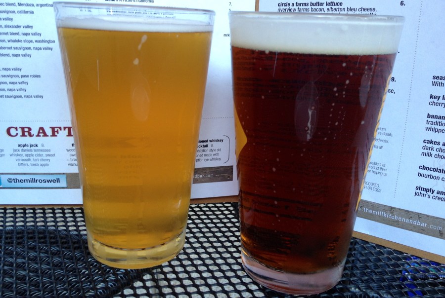 Hennepin Saison and Truck Stop Honey Brown