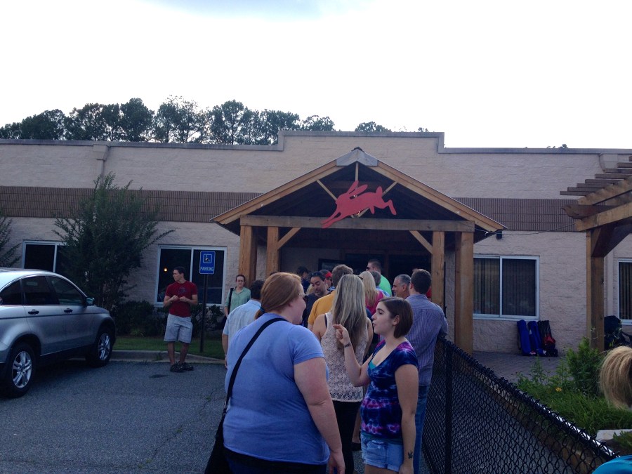 Anxiously anticipating the beer.