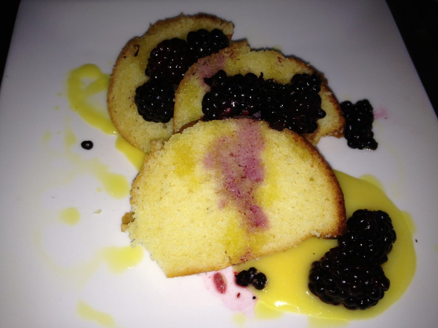 Olive oil pound cake.