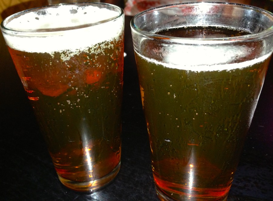 Beer with a bourbon flavor.  The daily double.