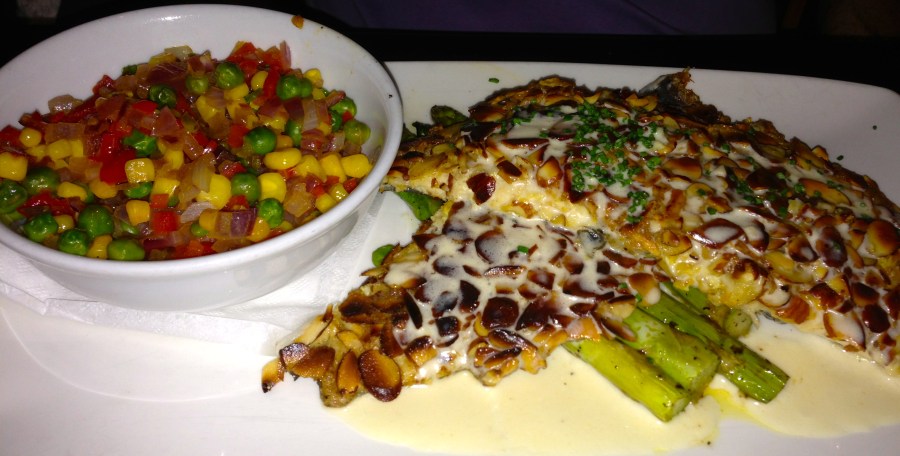 Trout that swam thru a lot of almonds.