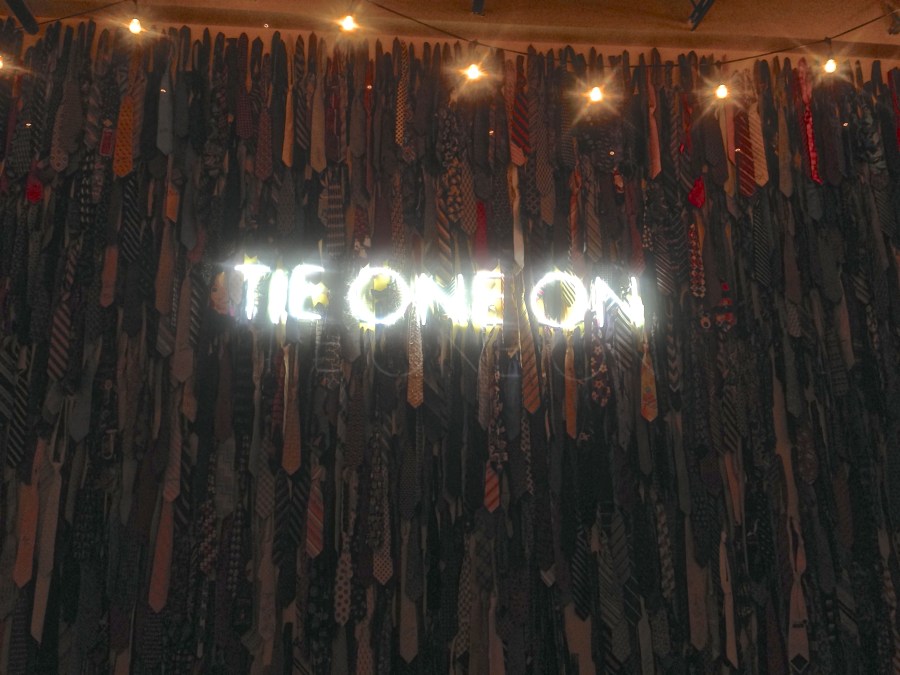 There are four of my ties on this wall.