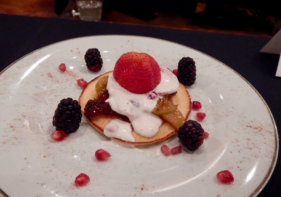 Gourmet Guys: Cinnamon corn cake with cream cheese topping